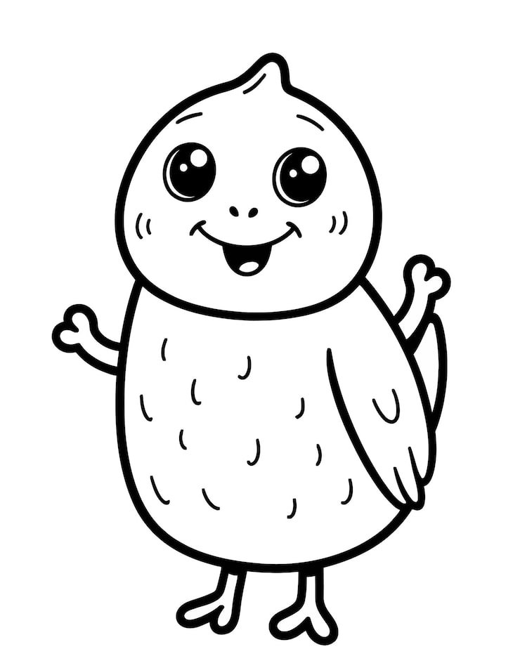 Cartoon Drawing Bird With Big Eyes Big Smile 1166600 820