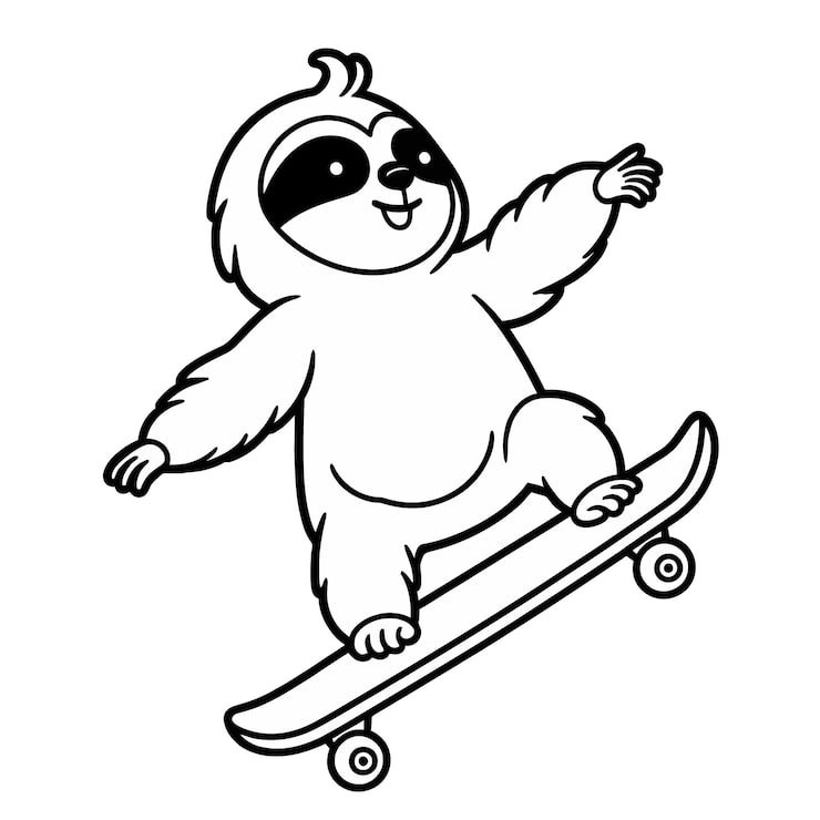 Cartoon Drawing Cute Little Panda Skateboard 1166600 947