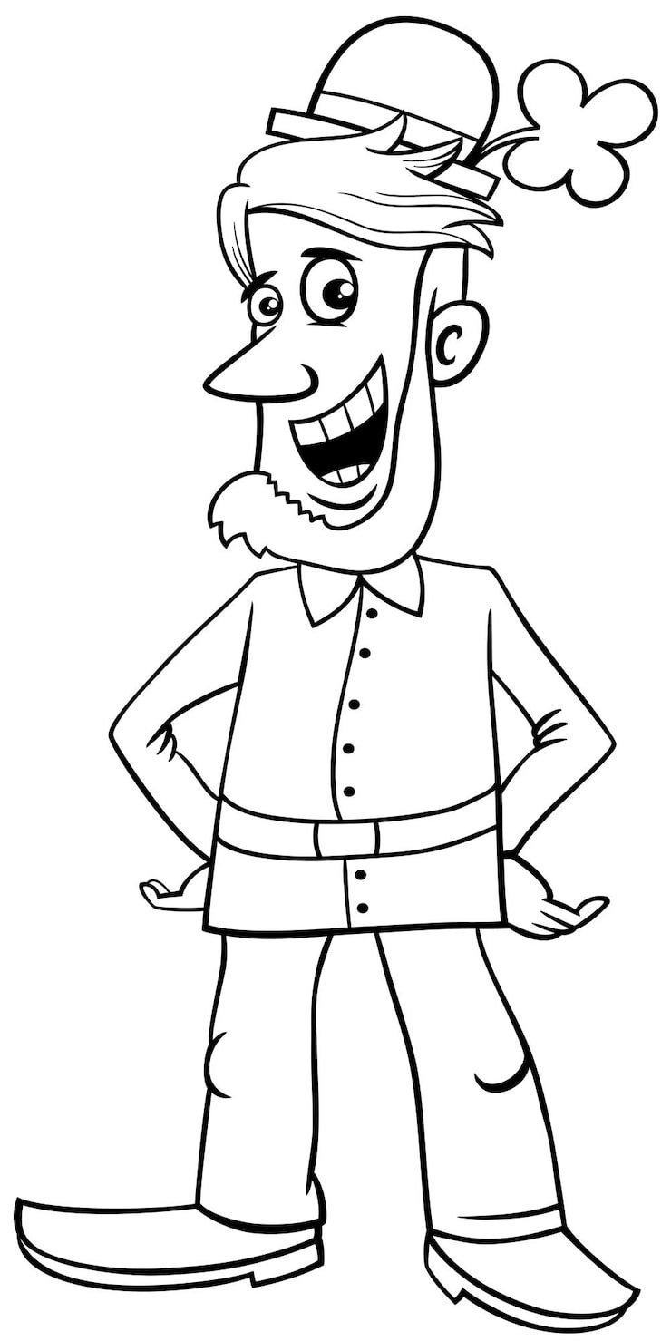 Cartoon Leprechaun Saint Patrick Day Coloring Page 11460 18085