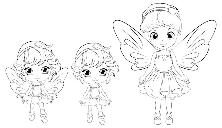 Charming Fairy Sisters Vector Illustration 1308 168906