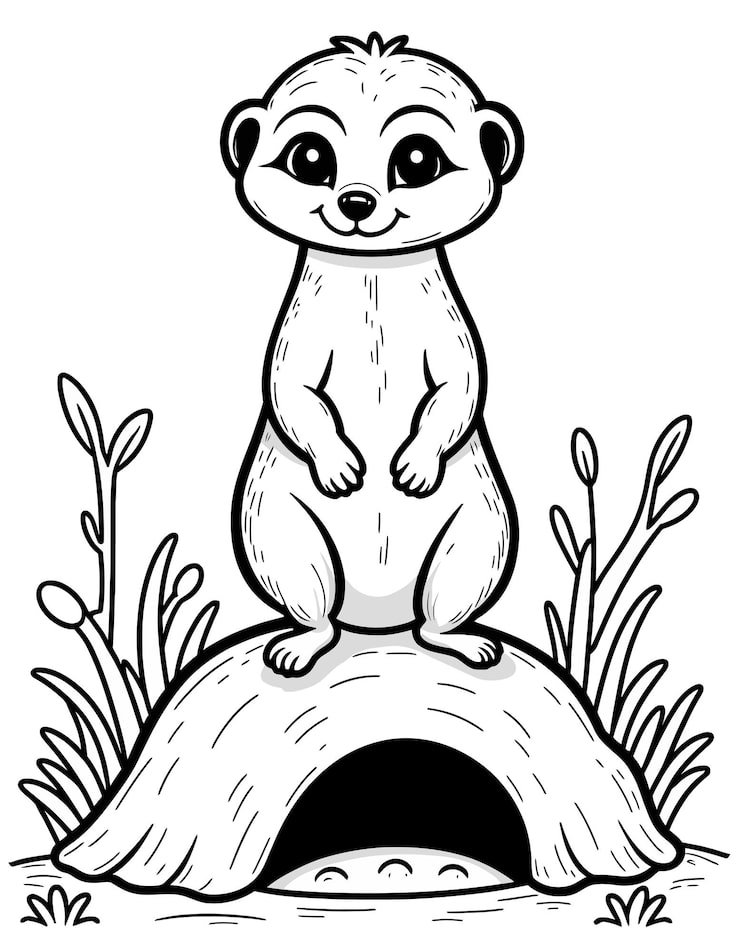 Drawing Panda Sitting Rock With Words Panda It 1166600 911