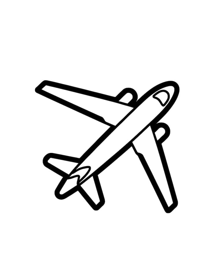 Drawing Plane With Black Outline It 1166600 913