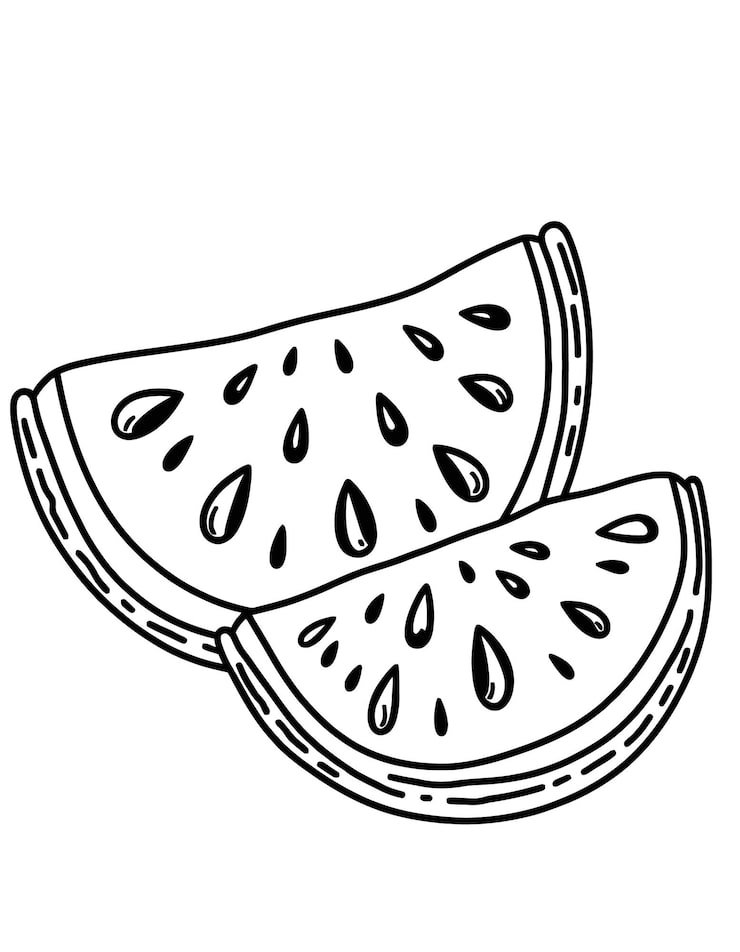 Drawing Slice Watermelon With Drawing Slice Watermelon 1166600 931