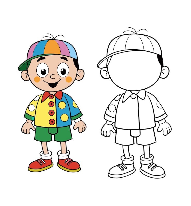 Happy Boy Colorful Clothes Cap 1283348 110092