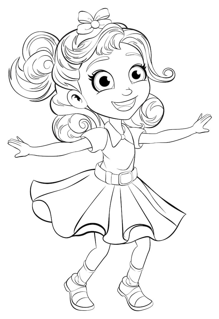 Joyful Girl Dancing Smiling With Delight 1308 159798