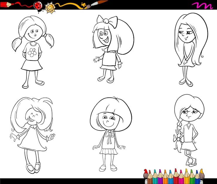 Kid Girls Set Coloring Book 11460 3306