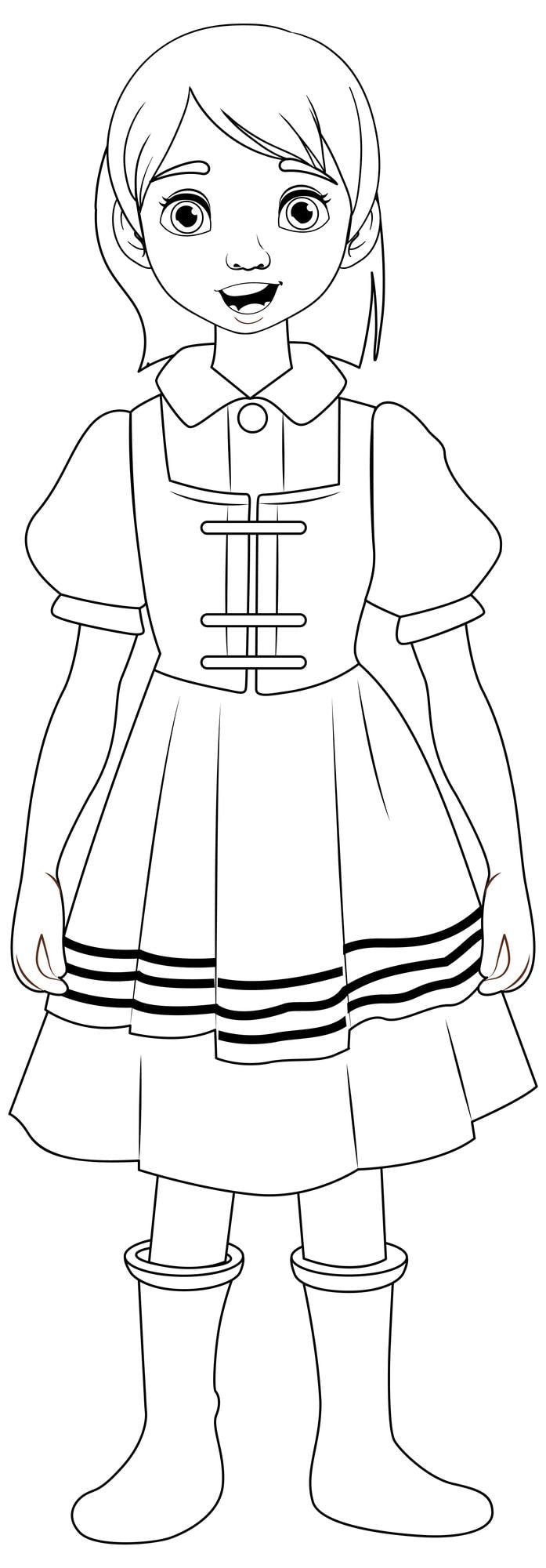 Outline Woman Bavarian Outfit 1308 150479