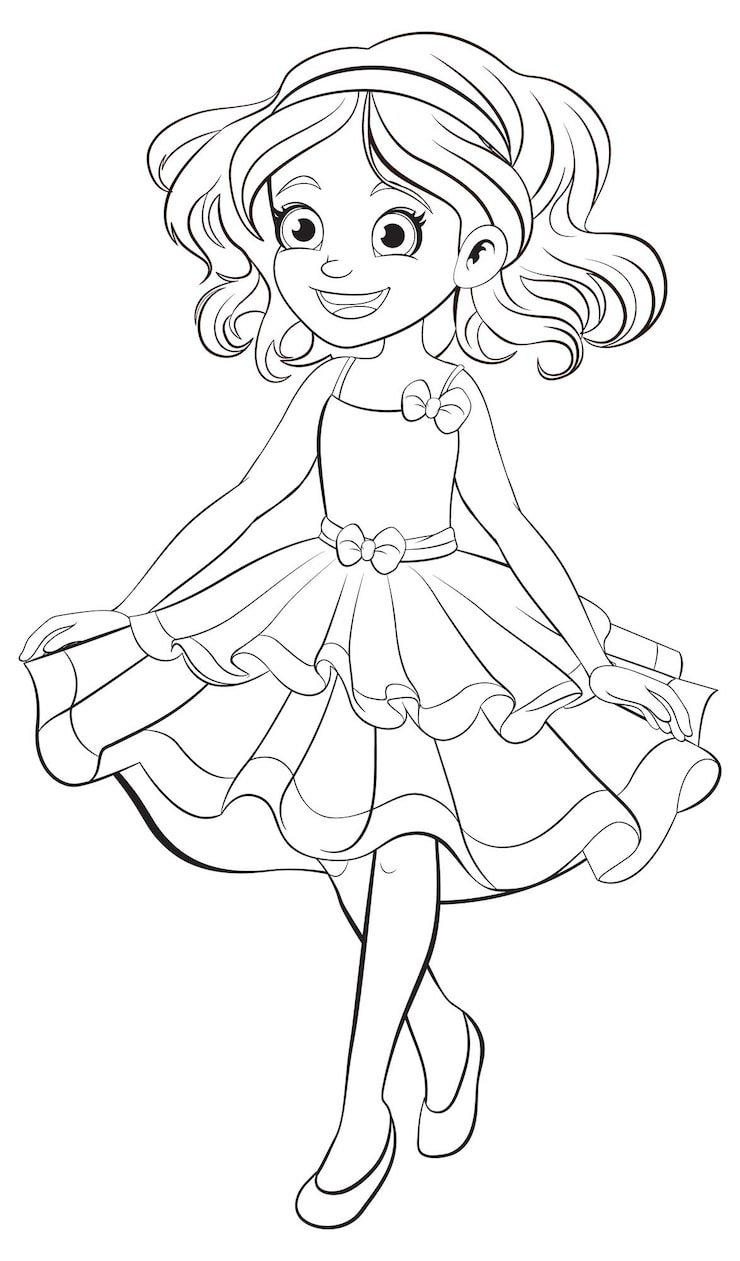 Party Princess Cartoon Girl Elegant Dress 1308 160559