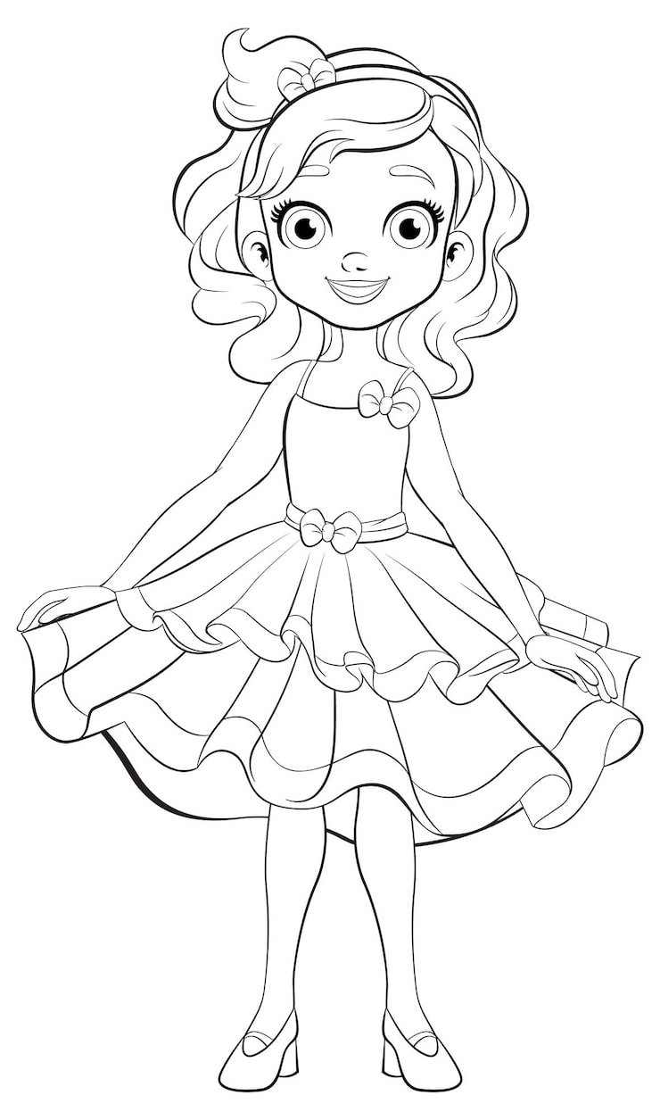 Party Princess Girl Cartoon Character Dress 1308 159927